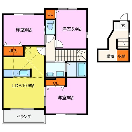 オーキッド富士見ケ丘の物件間取画像